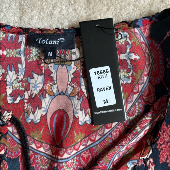 Tolani Silk Medium Shift Tunic Dress. - Picture 2 of 5